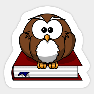 Reading Owl Sticker